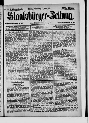 Staatsbürger-Zeitung on Apr 9, 1891