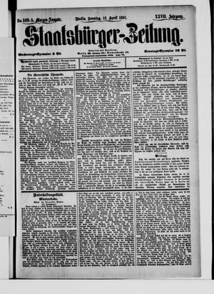 Staatsbürger-Zeitung on Apr 12, 1891