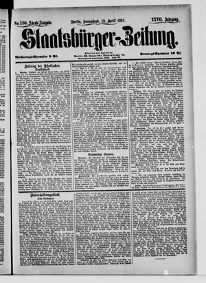 Staatsbürger-Zeitung vom 18.04.1891