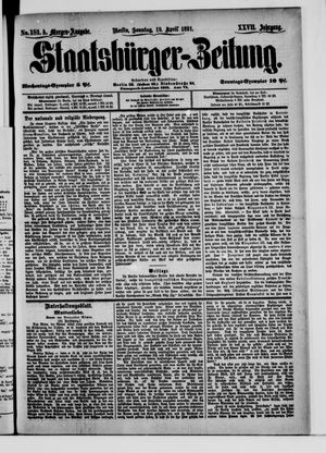 Staatsbürger-Zeitung on Apr 19, 1891
