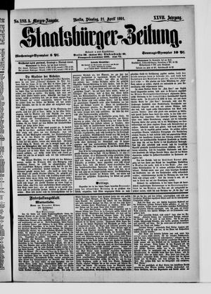 Staatsbürger-Zeitung on Apr 21, 1891