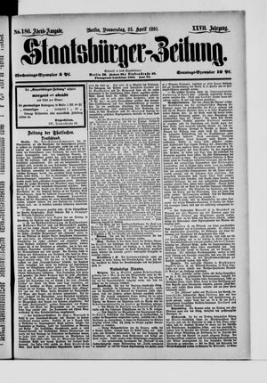 Staatsbürger-Zeitung on Apr 23, 1891