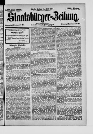 Staatsbürger-Zeitung on Apr 24, 1891