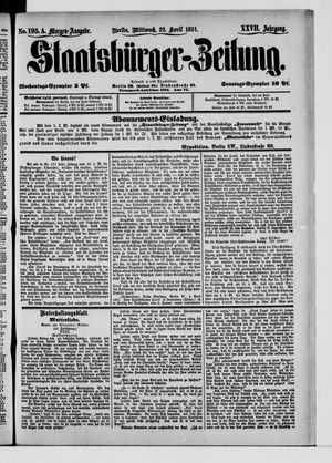 Staatsbürger-Zeitung on Apr 29, 1891