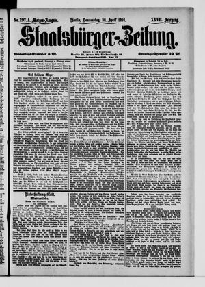 Staatsbürger-Zeitung on Apr 30, 1891