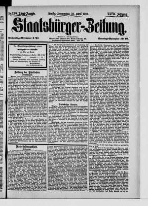 Staatsbürger-Zeitung on Apr 30, 1891