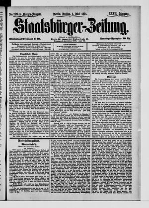 Staatsbürger-Zeitung vom 01.05.1891