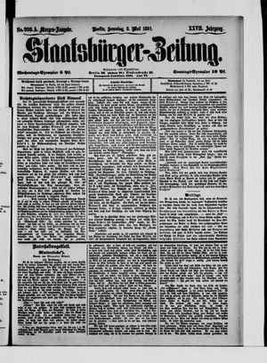 Staatsbürger-Zeitung on May 3, 1891