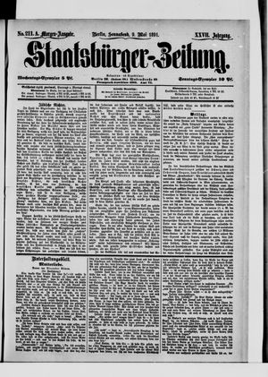 Staatsbürger-Zeitung on May 9, 1891
