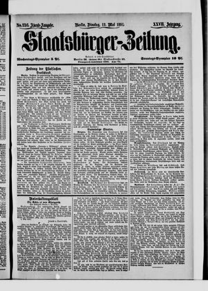 Staatsbürger-Zeitung on May 12, 1891
