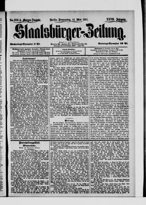 Staatsbürger-Zeitung vom 14.05.1891