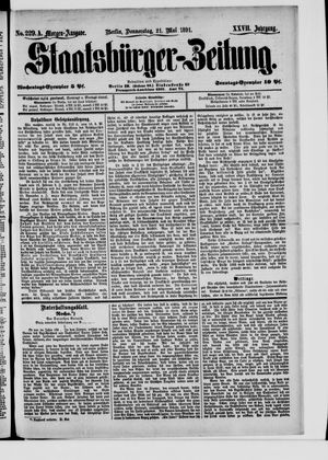 Staatsbürger-Zeitung on May 22, 1891
