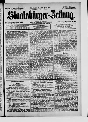 Staatsbürger-Zeitung vom 23.05.1891