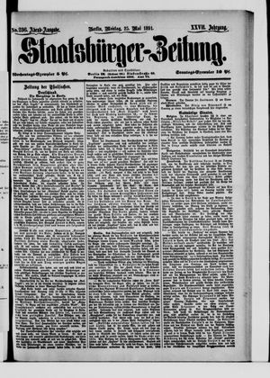 Staatsbürger-Zeitung vom 25.05.1891