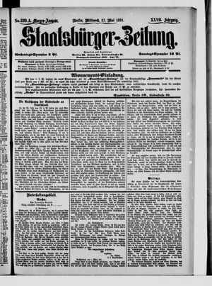 Staatsbürger-Zeitung vom 27.05.1891