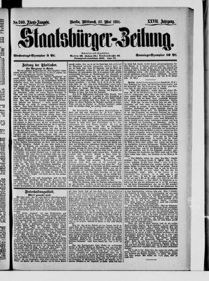 Staatsbürger-Zeitung on May 27, 1891