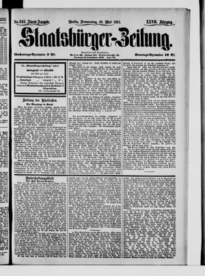 Staatsbürger-Zeitung on May 28, 1891