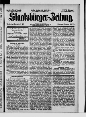 Staatsbürger-Zeitung on May 29, 1891