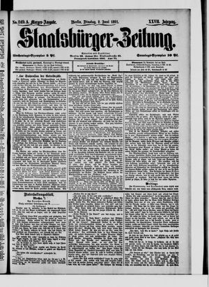 Staatsbürger-Zeitung vom 02.06.1891