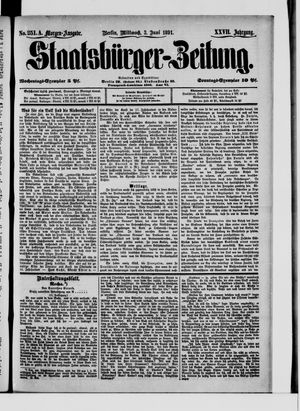 Staatsbürger-Zeitung on Jun 3, 1891