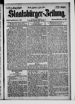 Staatsbürger-Zeitung vom 09.06.1891