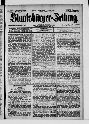 Staatsbürger-Zeitung on Jun 11, 1891
