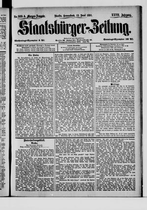 Staatsbürger-Zeitung vom 13.06.1891
