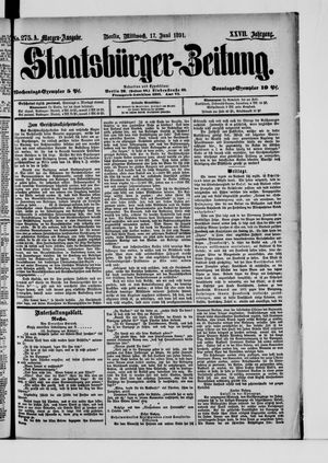 Staatsbürger-Zeitung on Jun 17, 1891