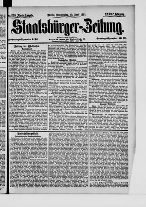 Staatsbürger-Zeitung vom 18.06.1891