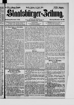 Staatsbürger-Zeitung vom 19.06.1891