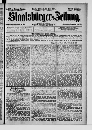 Staatsbürger-Zeitung vom 24.06.1891