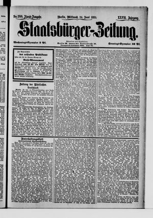 Staatsbürger-Zeitung vom 24.06.1891