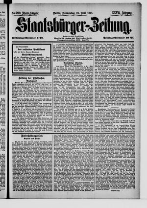 Staatsbürger-Zeitung on Jun 25, 1891
