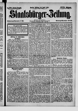 Staatsbürger-Zeitung vom 26.06.1891