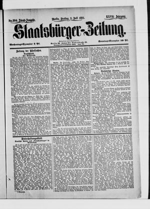 Staatsbürger-Zeitung vom 03.07.1891