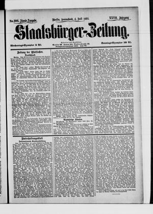 Staatsbürger-Zeitung on Jul 4, 1891