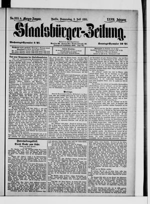 Staatsbürger-Zeitung vom 09.07.1891