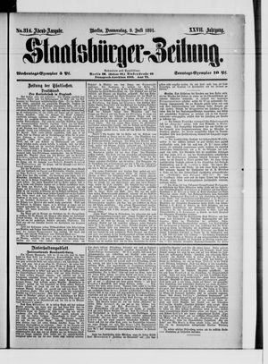 Staatsbürger-Zeitung vom 09.07.1891