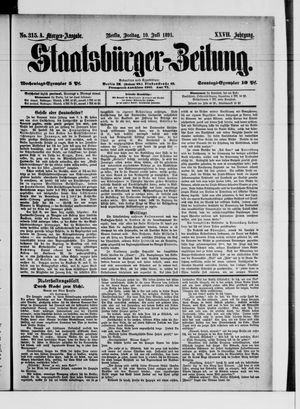 Staatsbürger-Zeitung on Jul 10, 1891