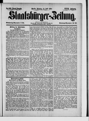 Staatsbürger-Zeitung on Jul 14, 1891