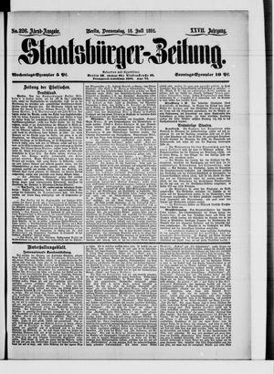 Staatsbürger-Zeitung vom 16.07.1891