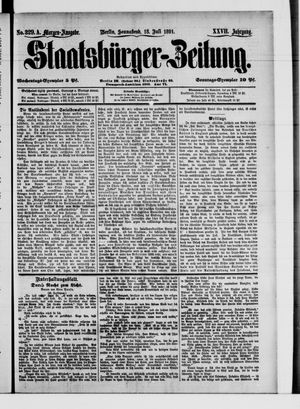 Staatsbürger-Zeitung vom 18.07.1891