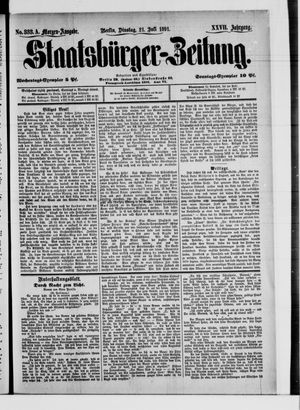 Staatsbürger-Zeitung vom 21.07.1891