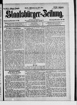 Staatsbürger-Zeitung vom 22.07.1891