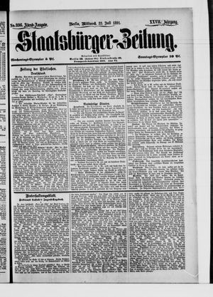Staatsbürger-Zeitung vom 22.07.1891