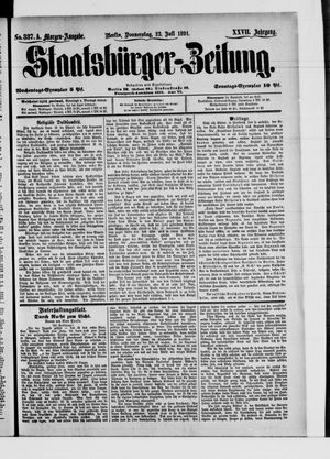 Staatsbürger-Zeitung vom 23.07.1891