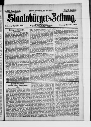 Staatsbürger-Zeitung vom 23.07.1891