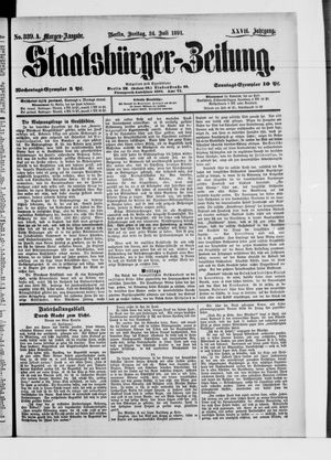 Staatsbürger-Zeitung vom 24.07.1891