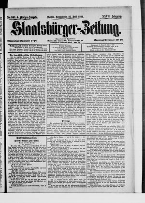 Staatsbürger-Zeitung vom 25.07.1891