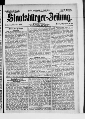 Staatsbürger-Zeitung vom 25.07.1891